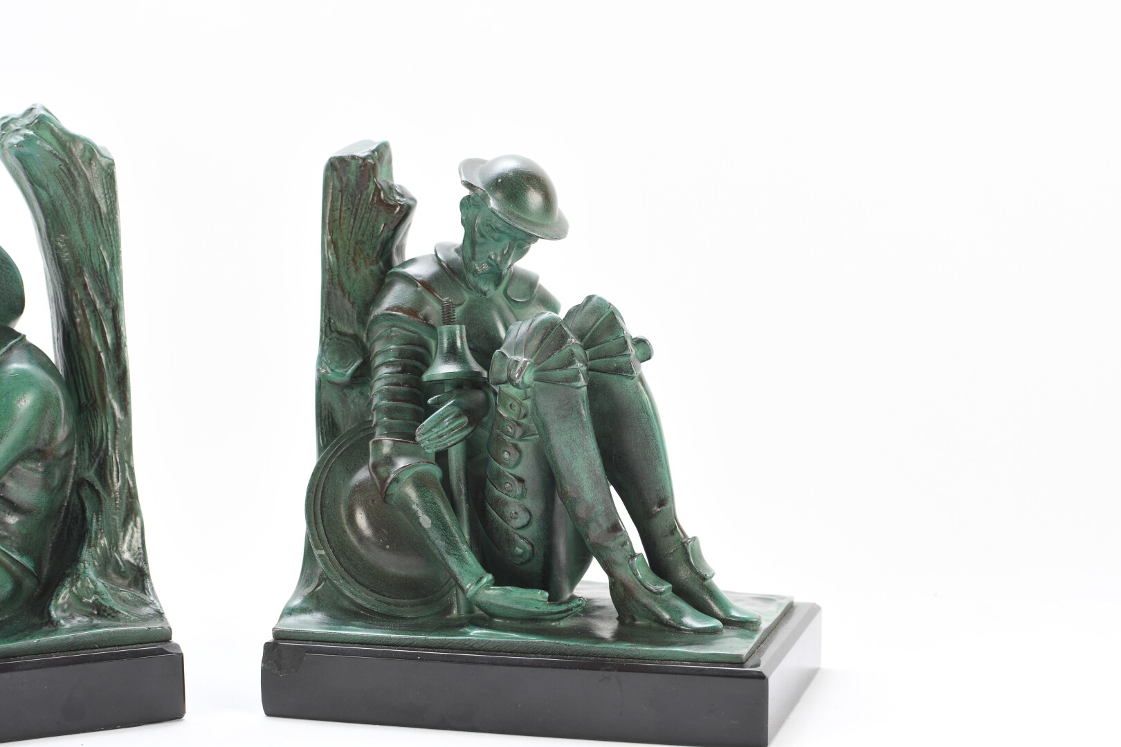 Serre-Livres Chevaliers Médiévaux Design Toscano SP14917 - Sculpture Bronze Élégante 5 X 12.5 X 23 Cm