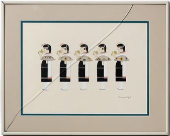 Pueblo Indian Theme Painting - Romando Vigil