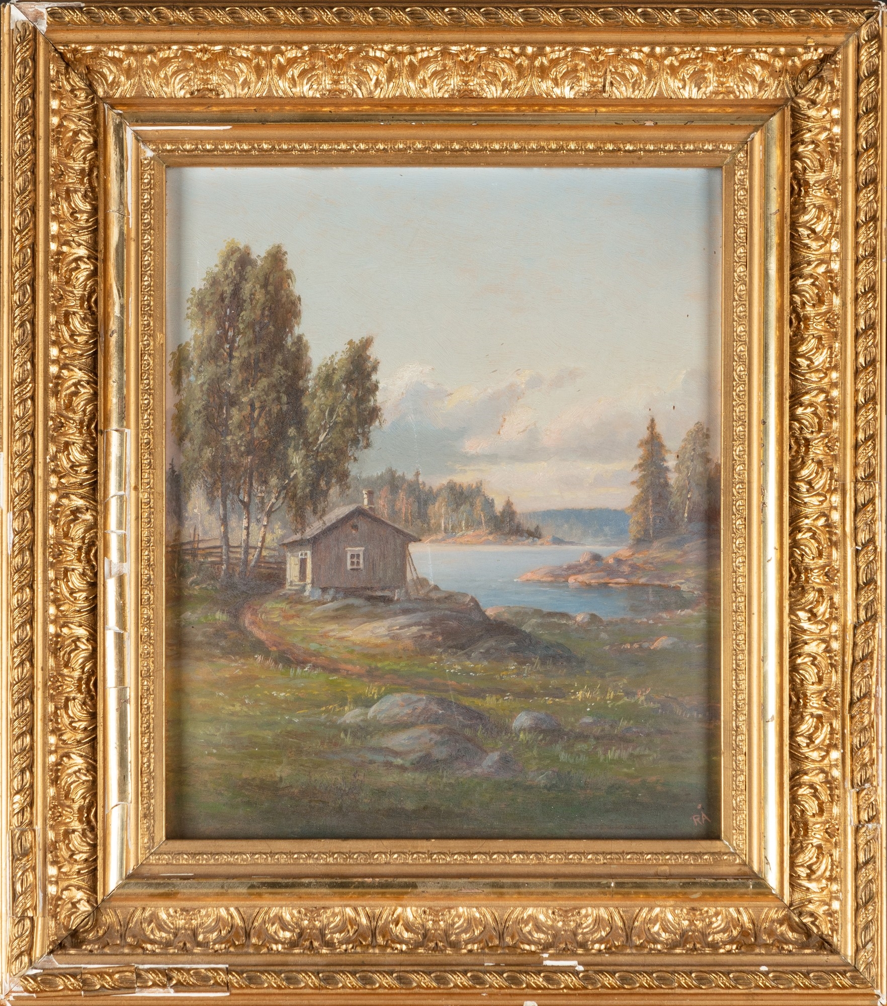 Artwork by Rudolf Åkerblom, Landscape, Made of oil