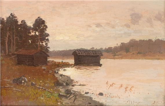 Lake landscape by Eugen Taube