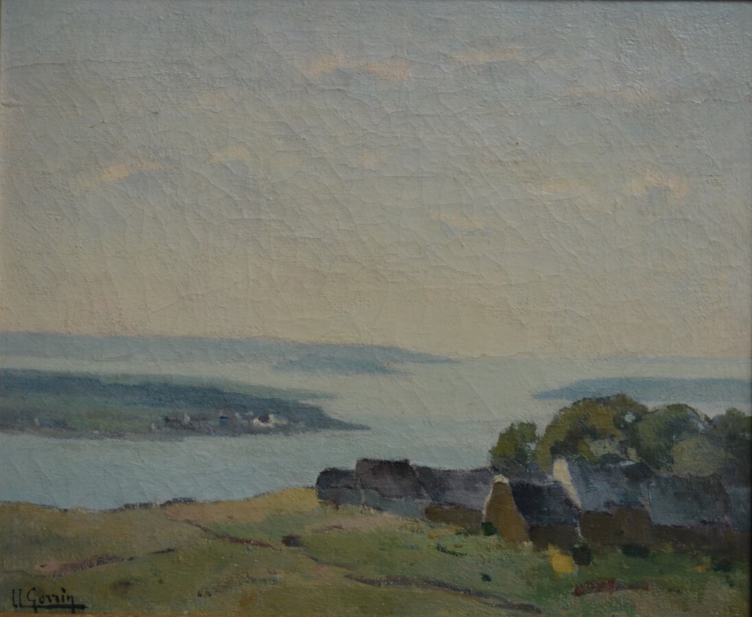 Artwork by Ulysse Gorrin, La rade de Brest, près du Fret, Made of oil on canvas