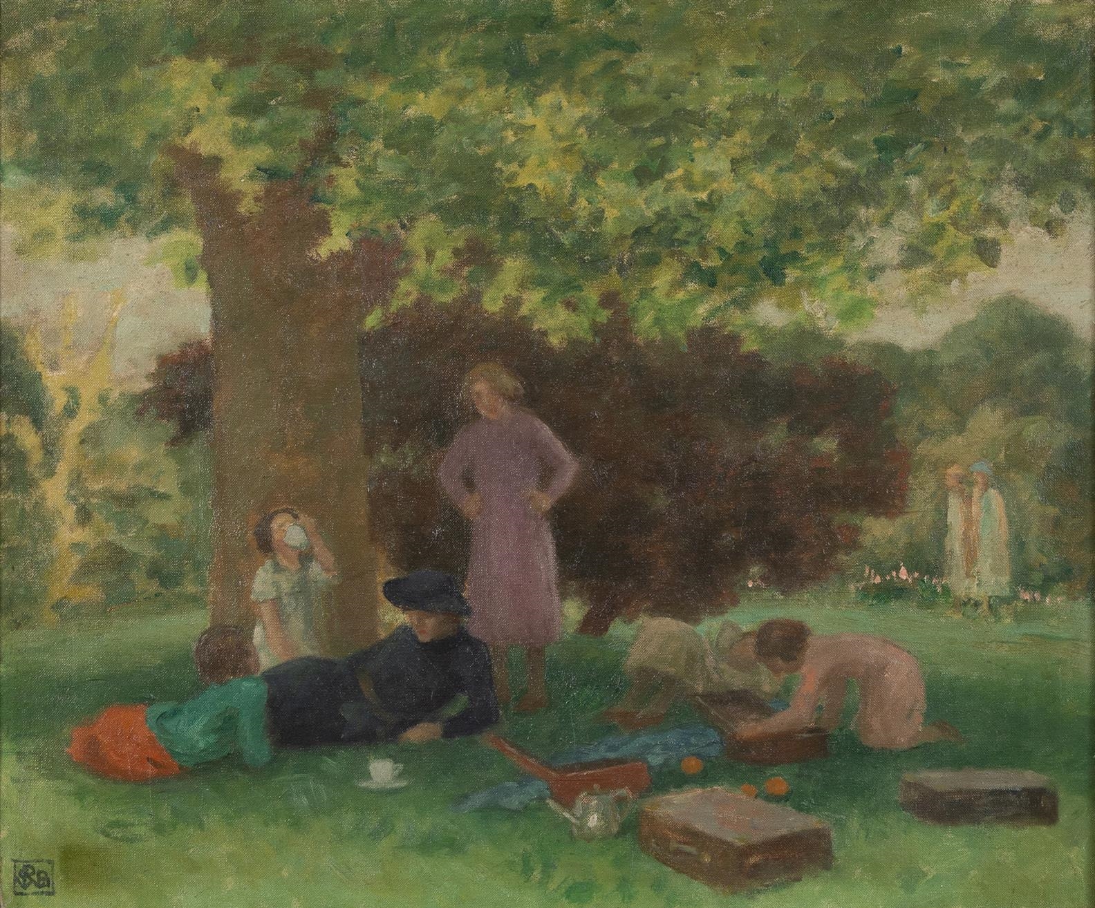Rupert Bunny | Scene in Botanical Gardens (1932 - 1933) | MutualArt