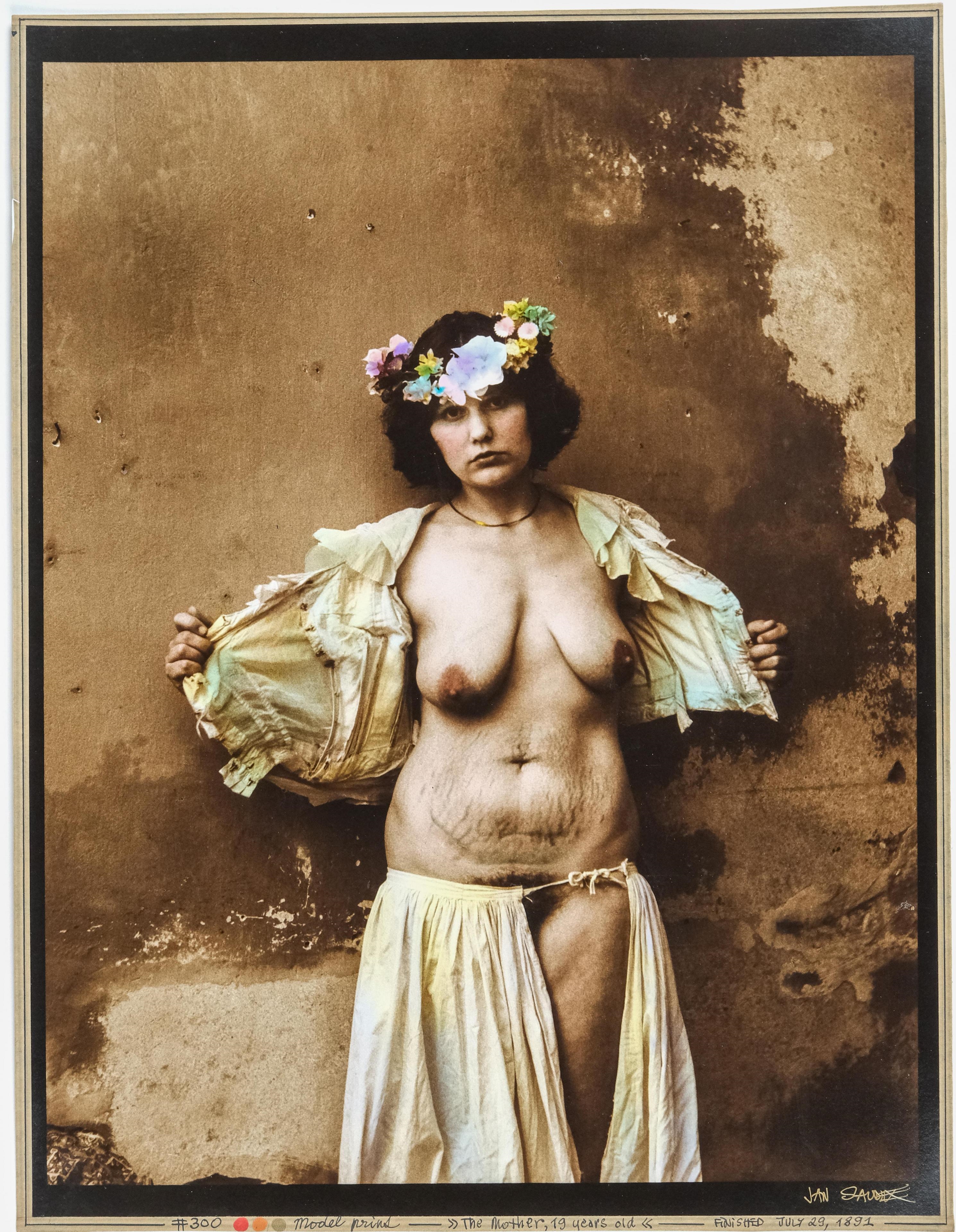 The Mother, 19 years old by Jan Saudek, Executed in 1991