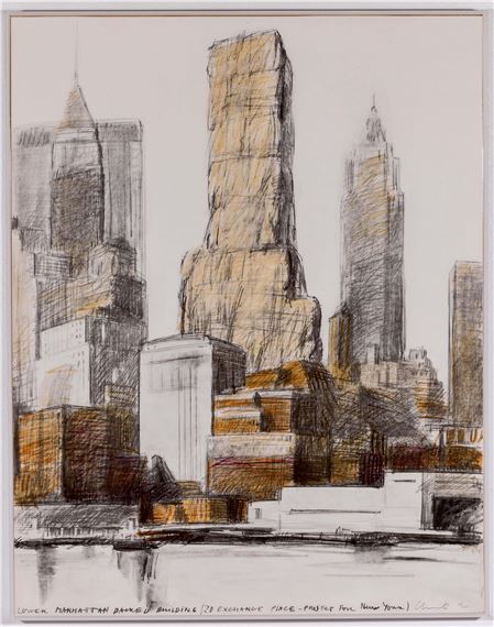 Christo | Lower Manhattan Packed Building, 20 Exchange Place, Project ...