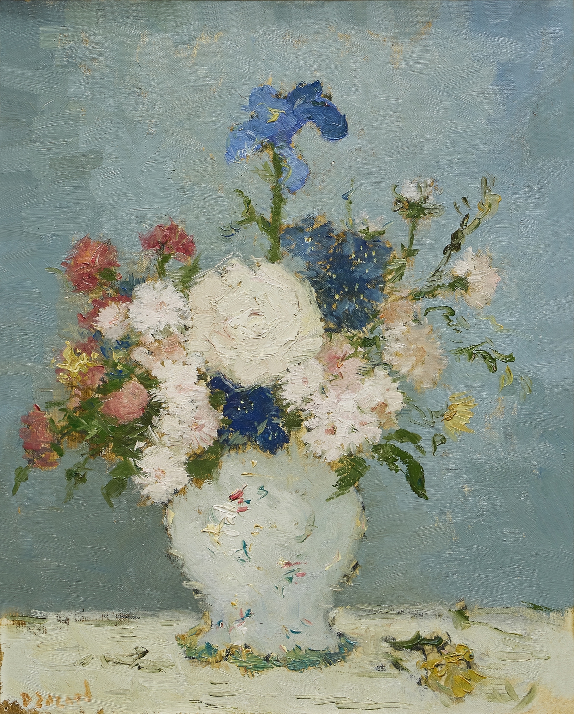 Dietz Edzard | Floral Still Life with White Vase | MutualArt