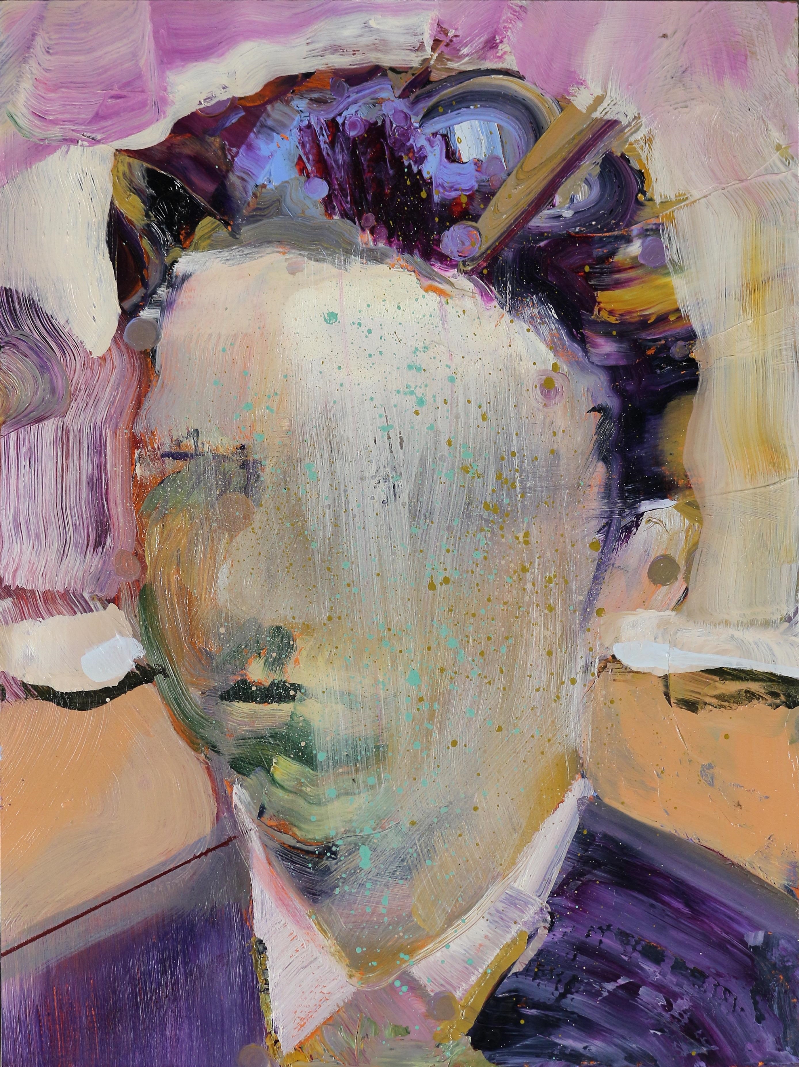 Artwork by Steven Peters Caraballo, Theo 4, 2021, 40 x 30 cm, olieverf op paneel (in baklijst)