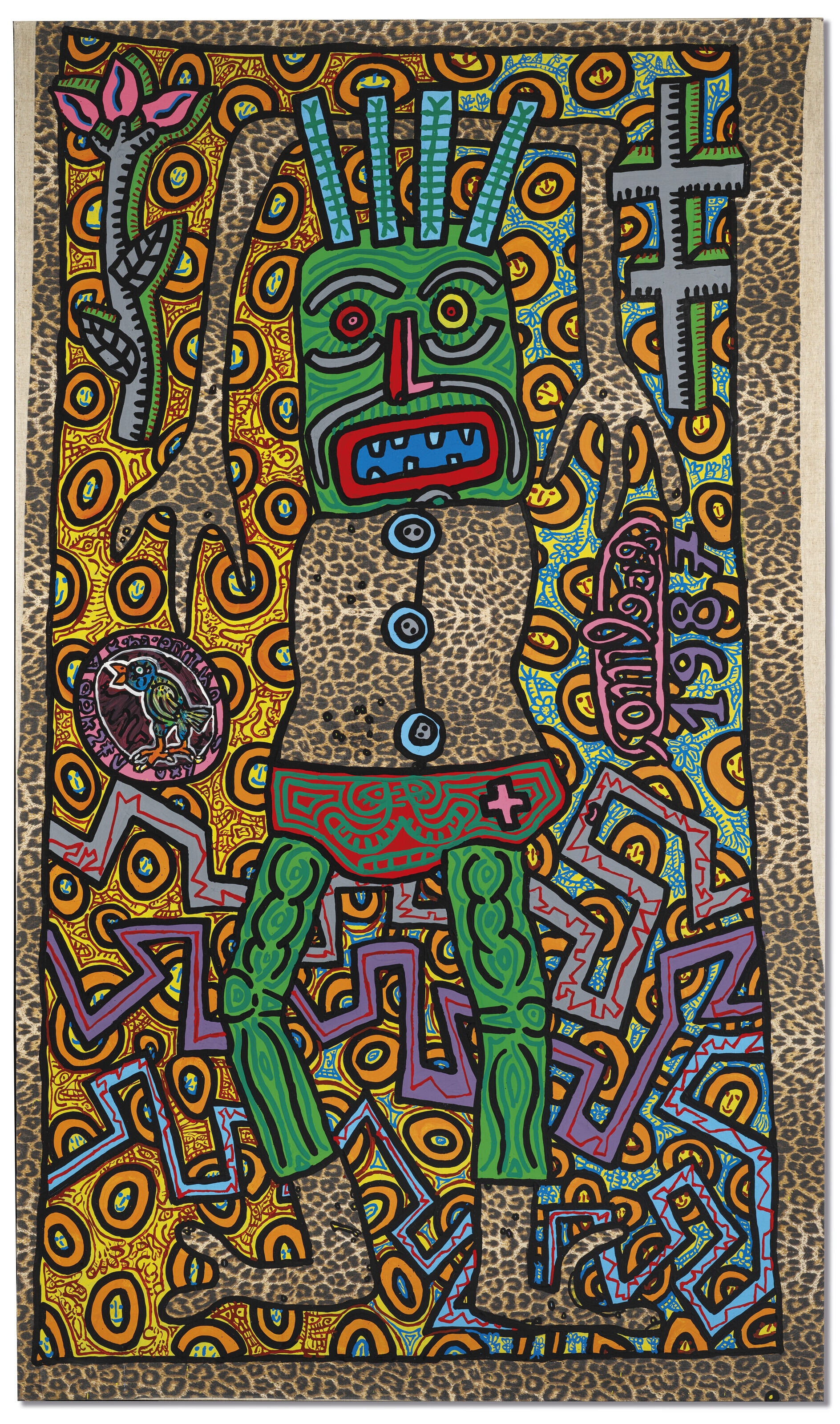 Robert Combas | Portrait stylisé de Daniel (1987) | MutualArt