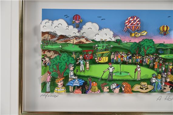 チャールズ・ファジーノA Hole in One Behind bush13 Charles Fazzino | A Hole in One Behind Bush 13 | MutualArt