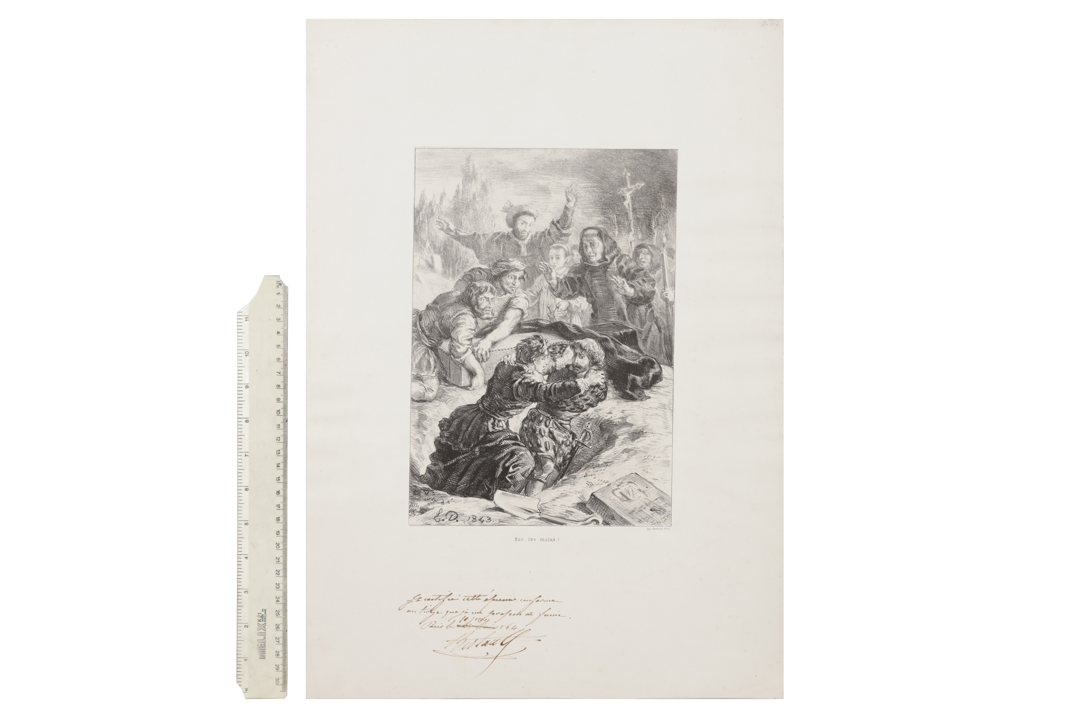 Eugène Delacroix Hamlet et Laertes in Ophelia's grave (1843) MutualArt