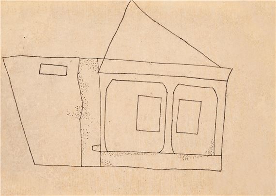 Wall of a House with two Windows by Lajos Vajda