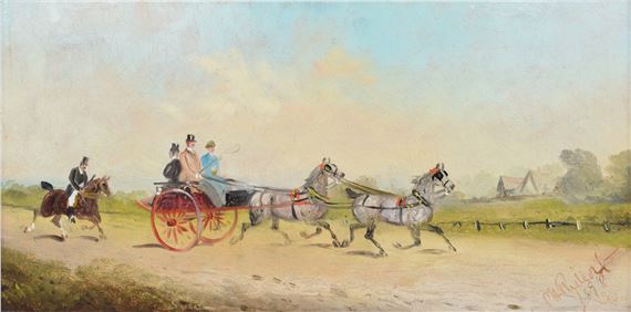 Philip H. Rideout | Horses and carts on rural roads | MutualArt