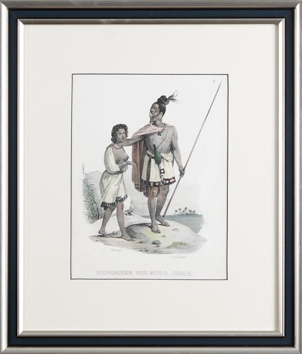 Artwork by Arthur Honegger, Bewohner Von Houa Houa by Arthur Honegger, Made of Lithograph