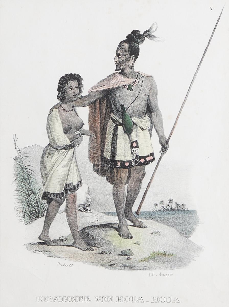 Artwork by Arthur Honegger, Bewohner Von Houa Houa by Arthur Honegger, Made of Lithograph