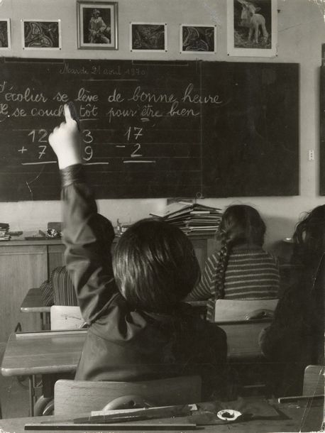 In the local school by René Maltête, 1970