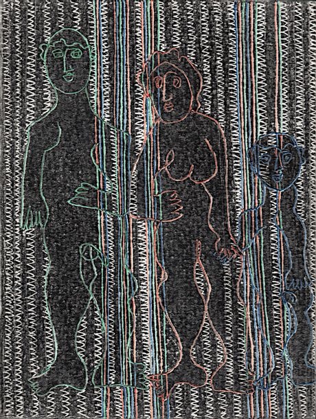 Artwork by Gérard Sendrey, Untitled, Made of Black pencil and colored pencil on paper