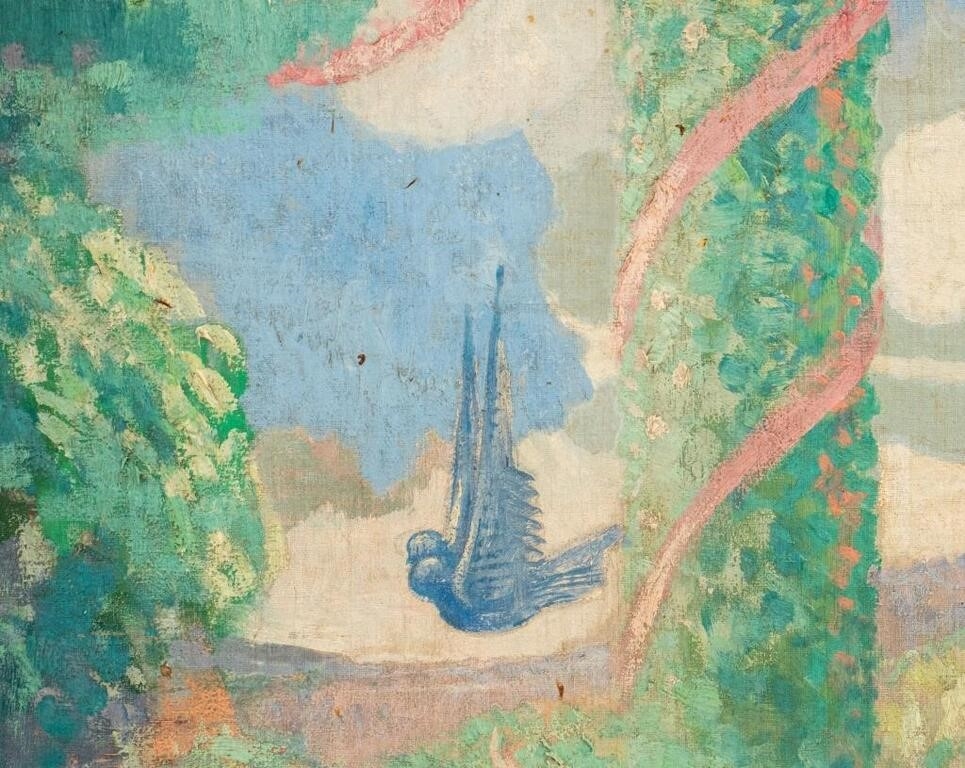 Louis Pierre Rigal | Art Deco oil on canvas depicting a landscape with ...