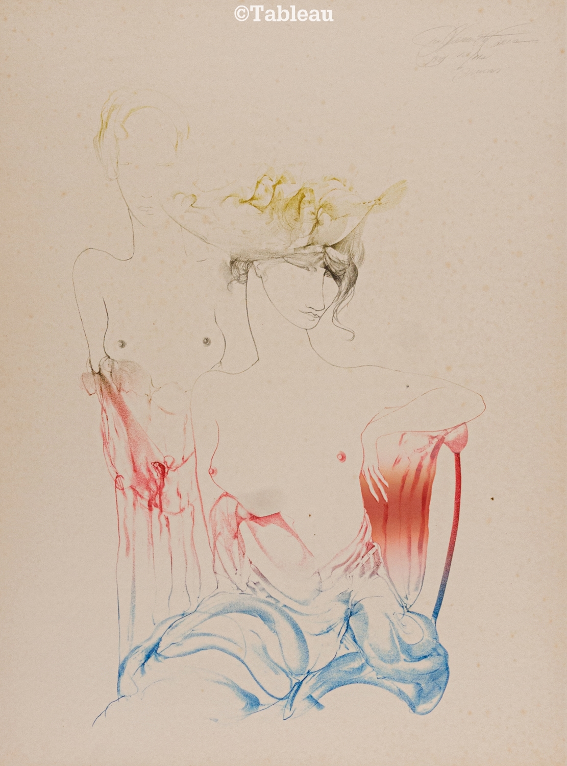 Artwork by Guilherme Faria, Musas, Made of lithograph