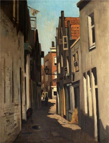 Dorpsstraatje by Marinus Gidding