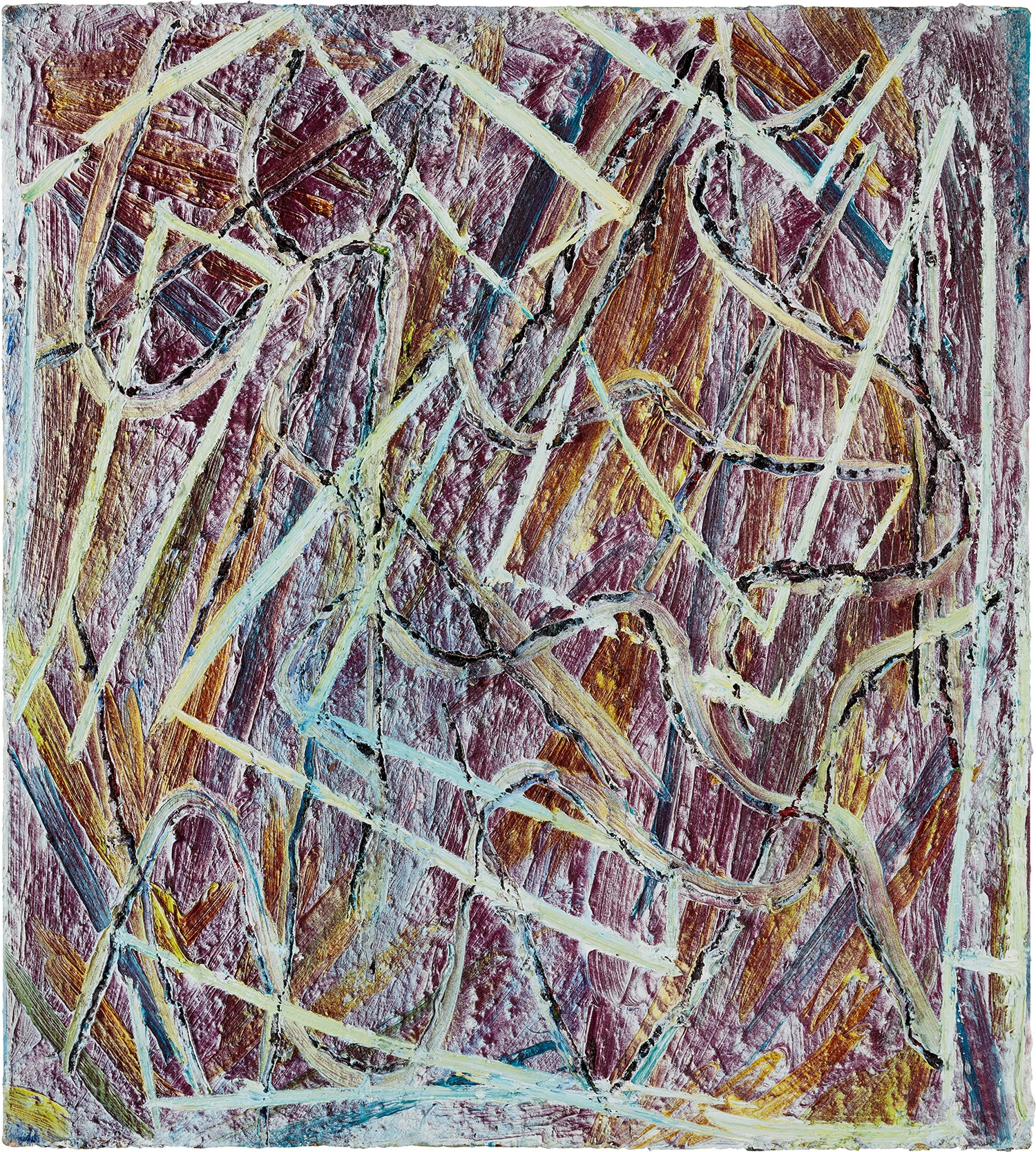 Artwork by Gabriel Hartley, Ladder, Made of oil and spray paint on canvas