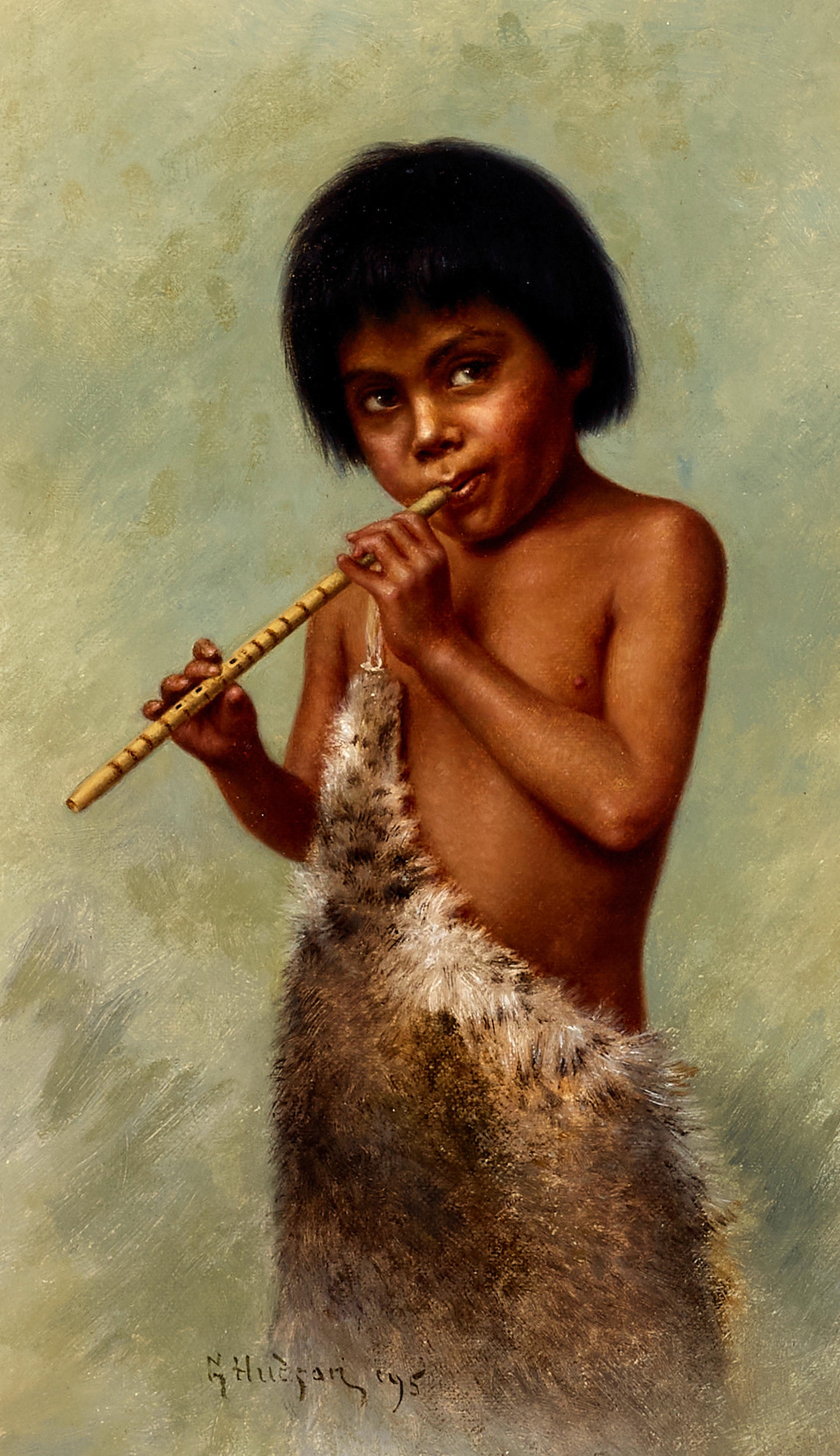 Grace Carpenter Hudson | Little Piper (1895) | MutualArt