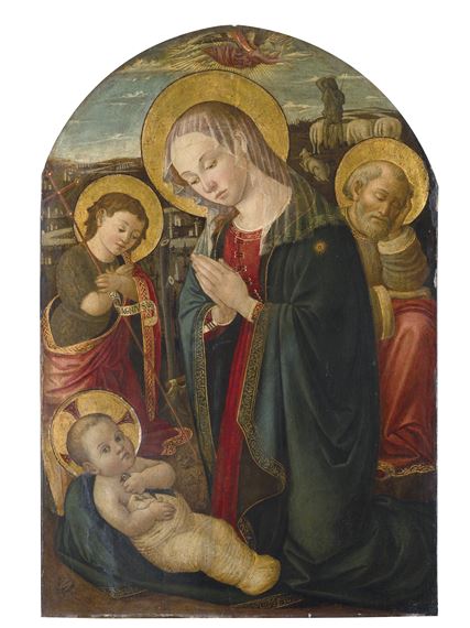 Domenico di Zanobi | La Vierge et saint Jean-Baptiste adorant l'Enfant ...