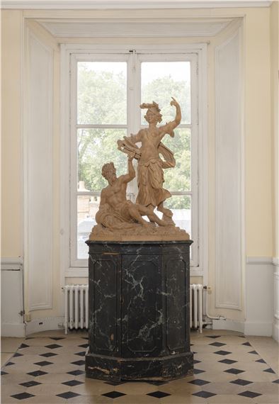 GROUPE REPRÉSENTANT MINERVE OU LA GUERRE ET UN DIEU FLEUVE by German School, 18th Century