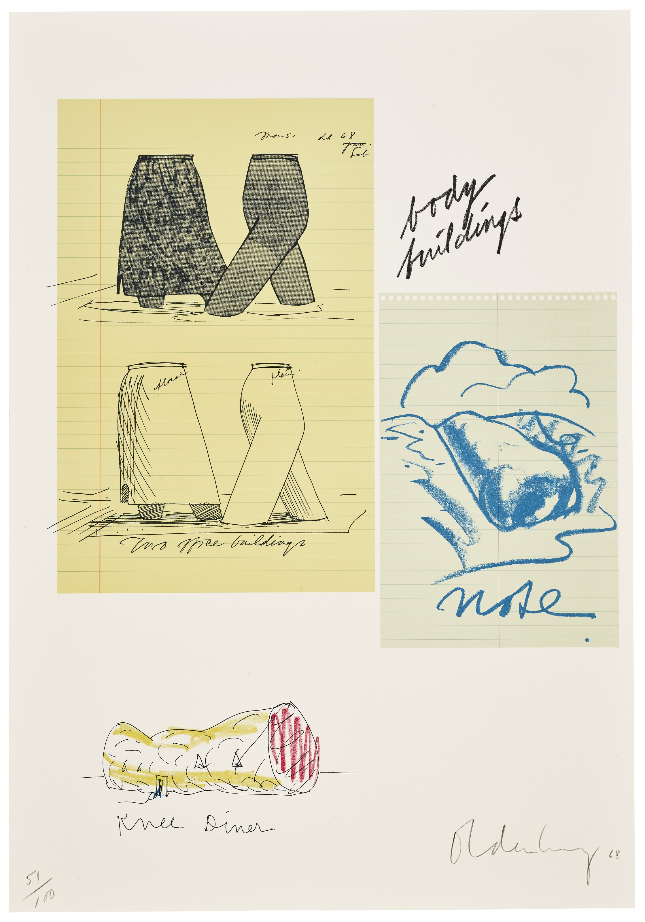 Claes Oldenburg | Notes (1968) | MutualArt