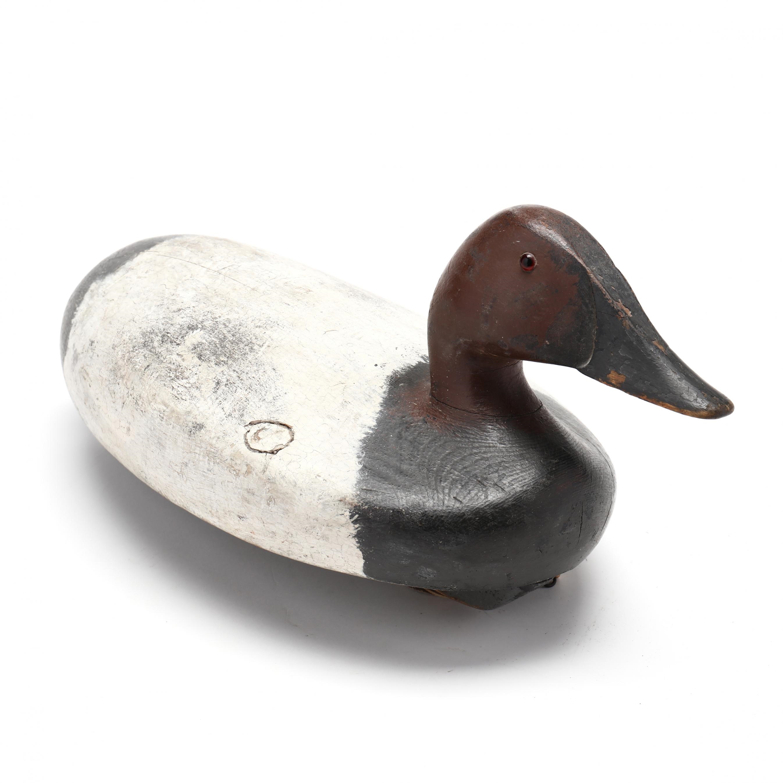 Artwork by Danny Scriven, Canvasback, Made of carved and painted wood