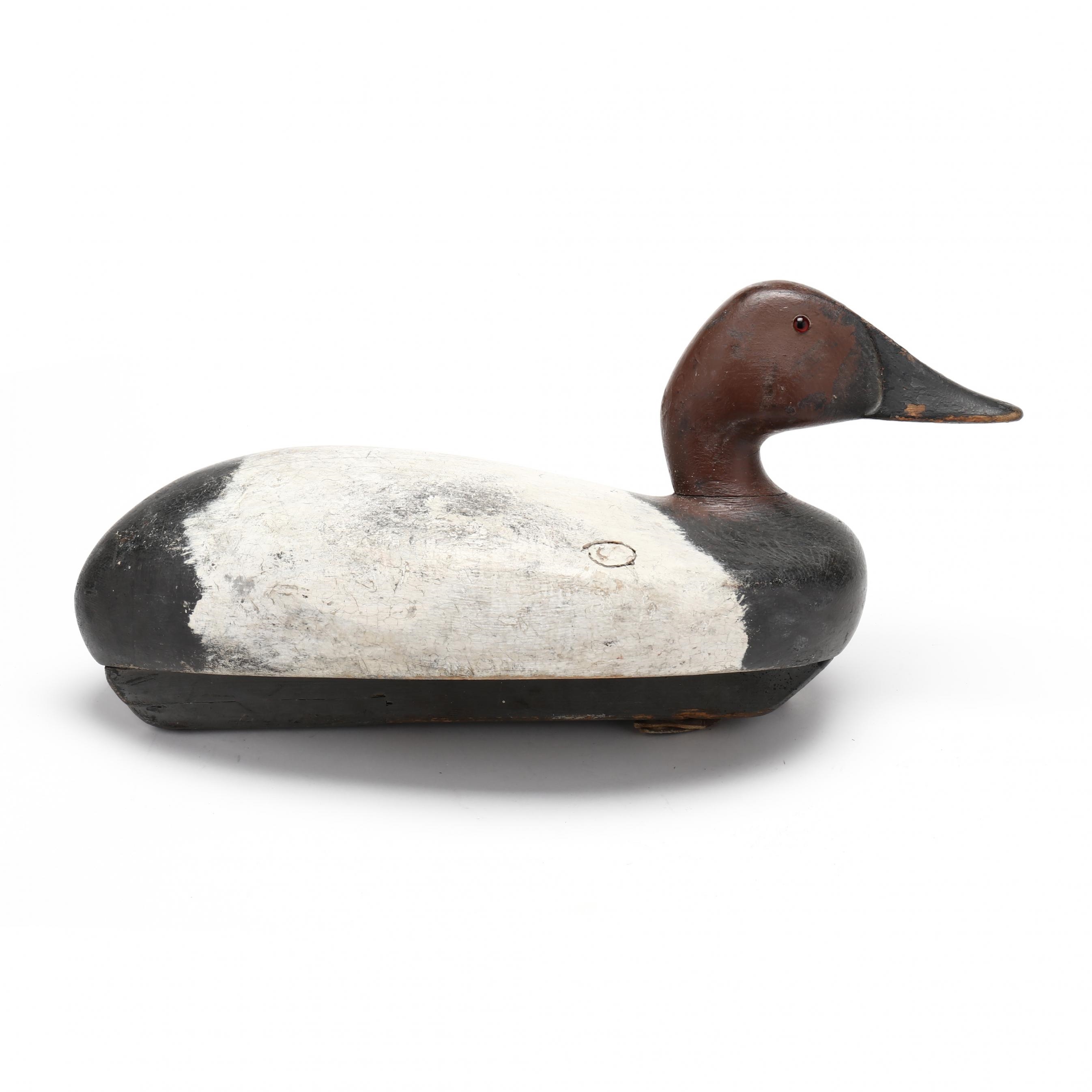 Artwork by Danny Scriven, Canvasback, Made of carved and painted wood