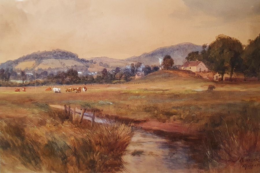 Artwork by James Scott Kinnear, "Meadow At Moffat", Made of Watercolour