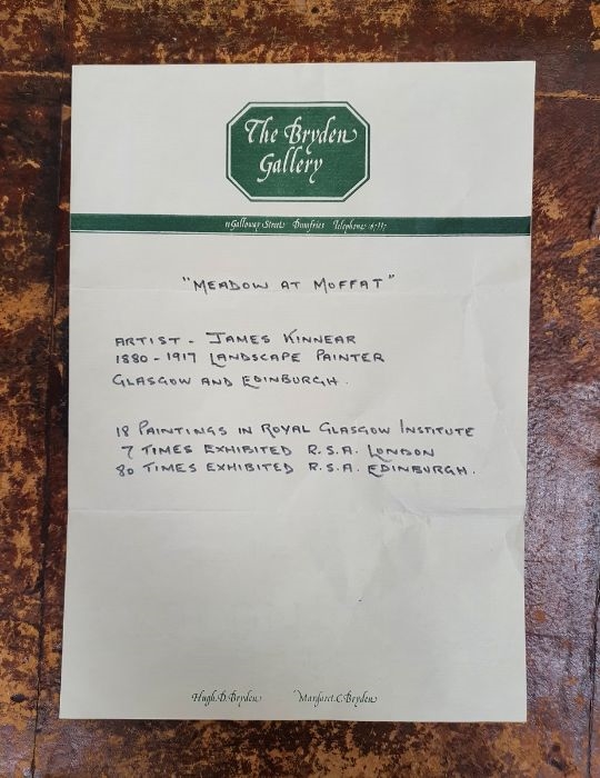 Artwork by James Scott Kinnear, "Meadow At Moffat", Made of Watercolour