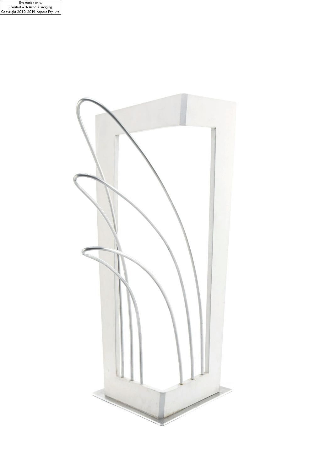 Artwork by Maciej Szańkowski, Strings of wind  (I), Made of plywood, metal, aluminium