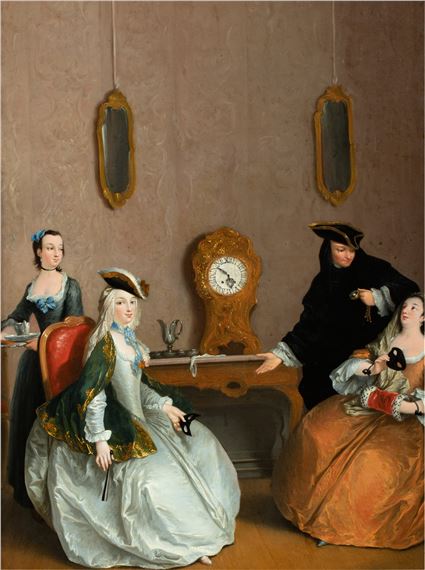 The hour of the masked ball by Charles Joseph Flipart, 1780
