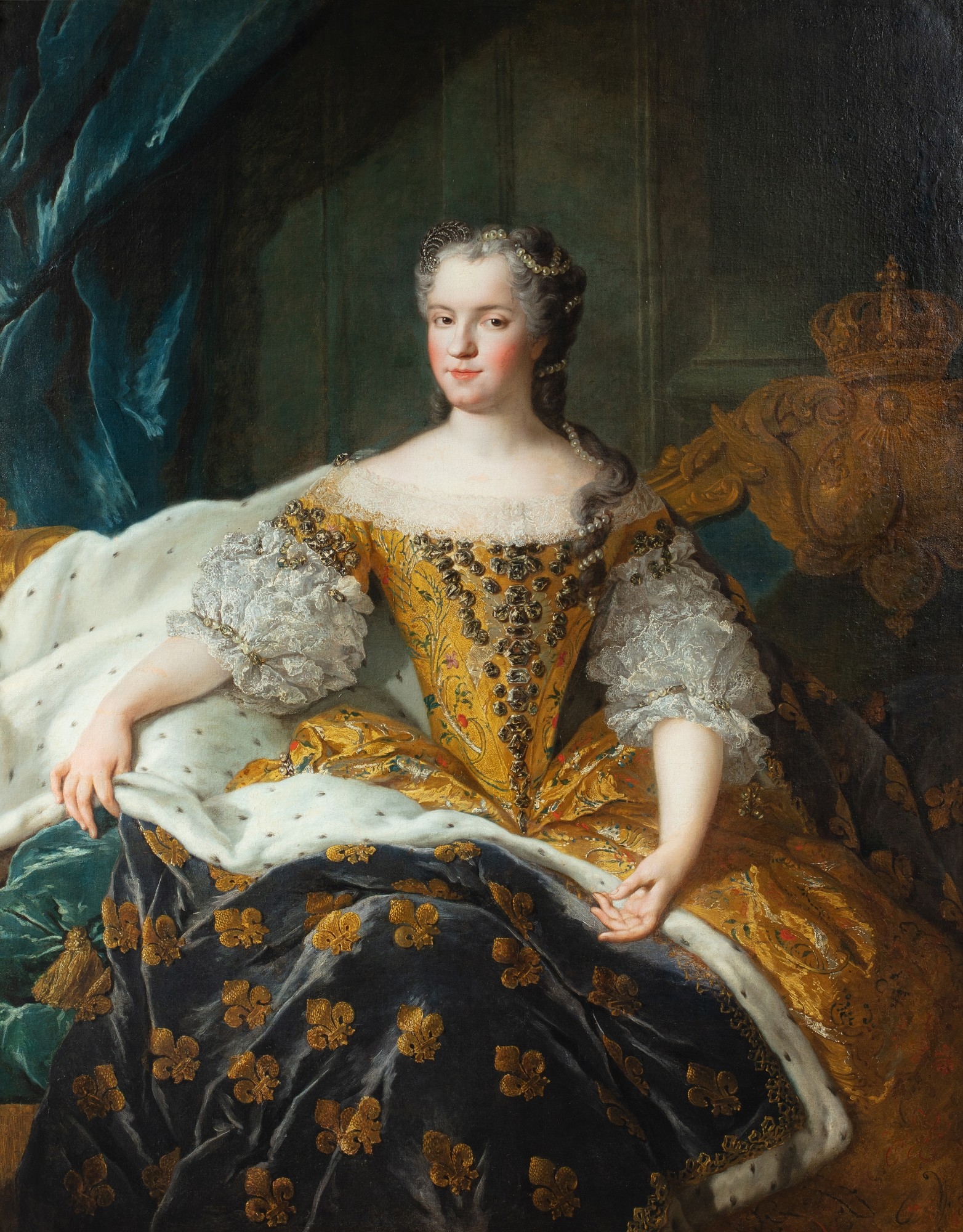 Alexis Simon Belle Portrait of Marie Leszczynska, Queen of France