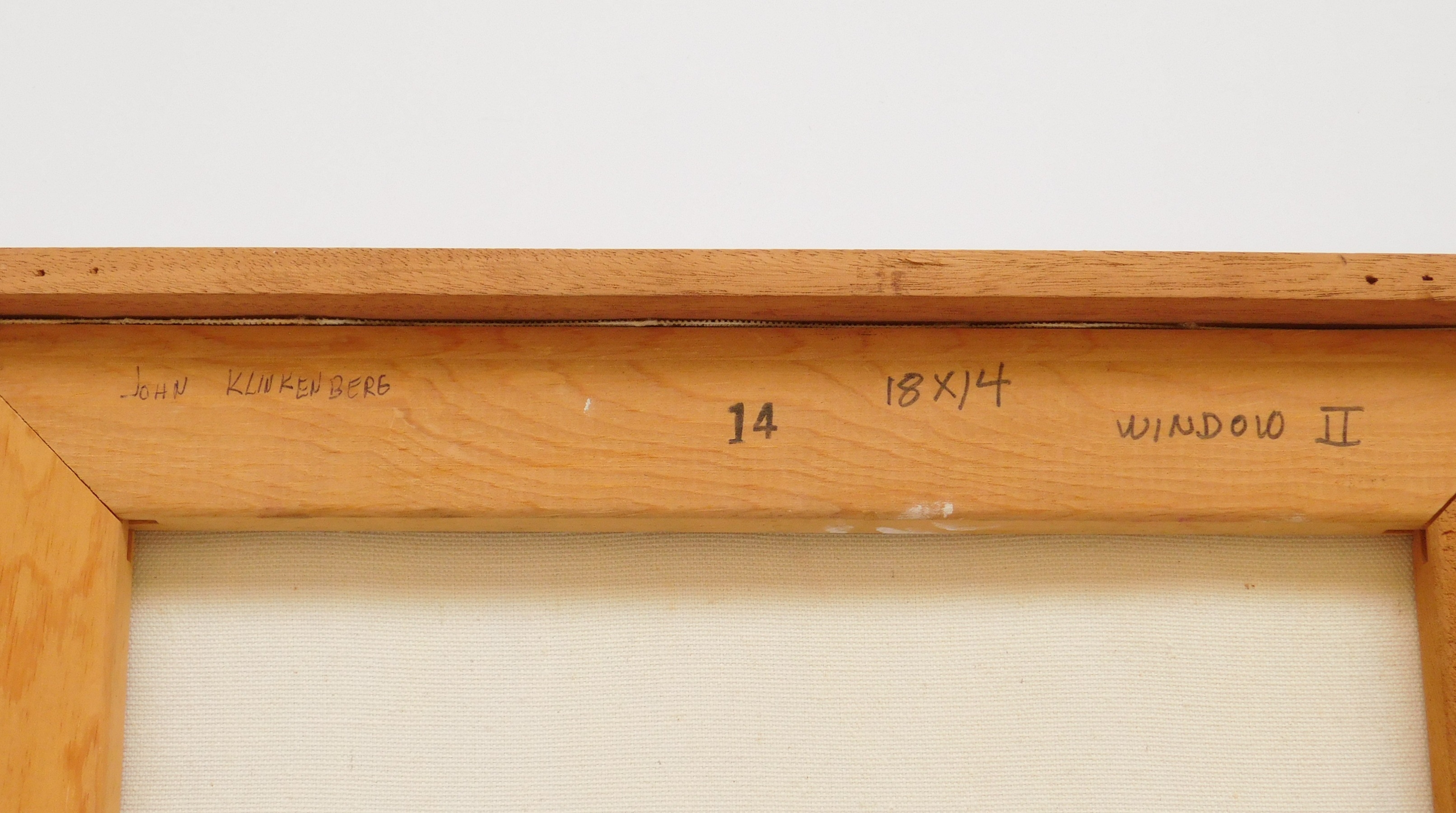 Artwork by John Klinkenberg, Window II, Made of oil on canvas