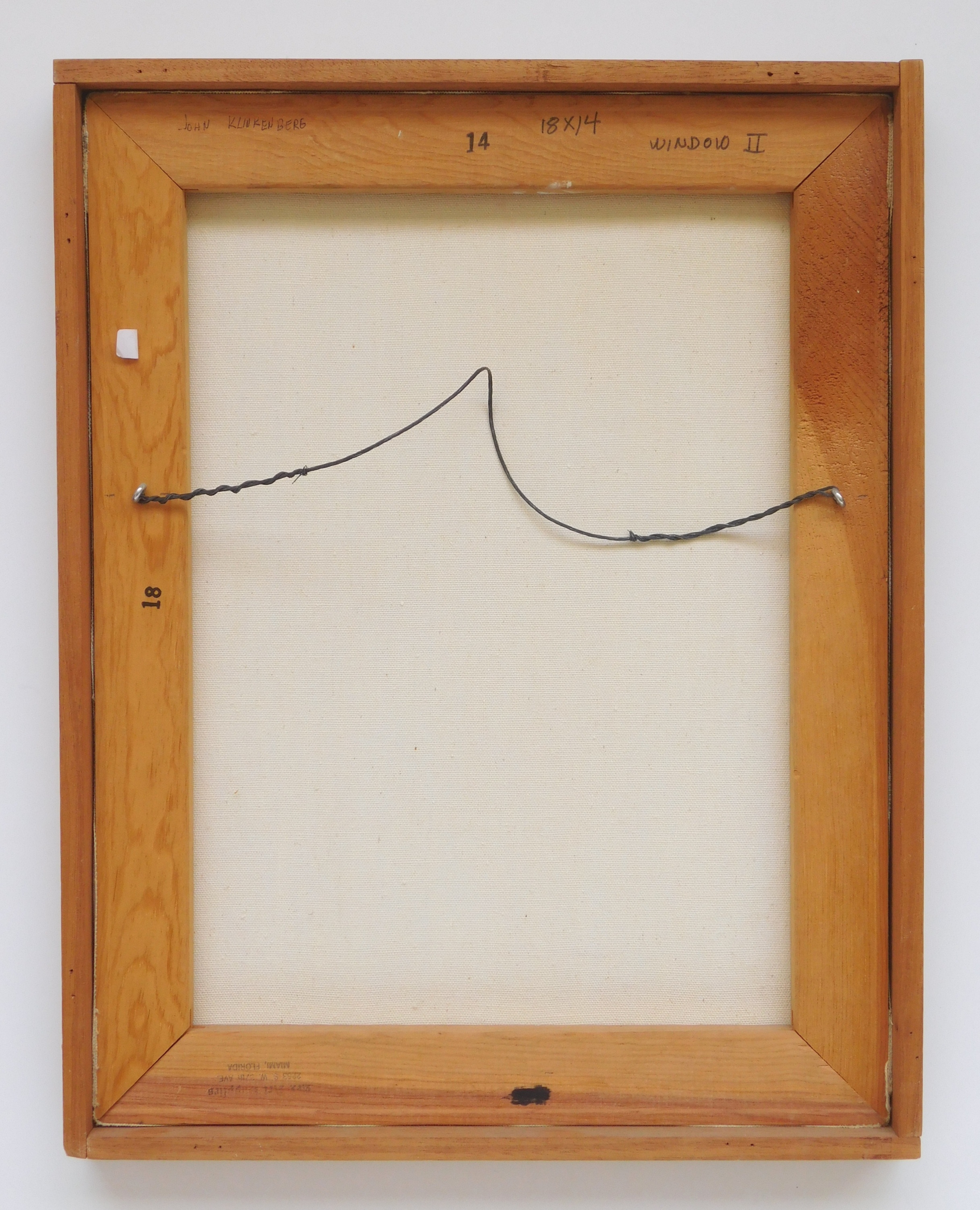 Artwork by John Klinkenberg, Window II, Made of oil on canvas