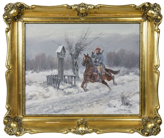 Ułan na koniu by Edward Mesjasz, 1968