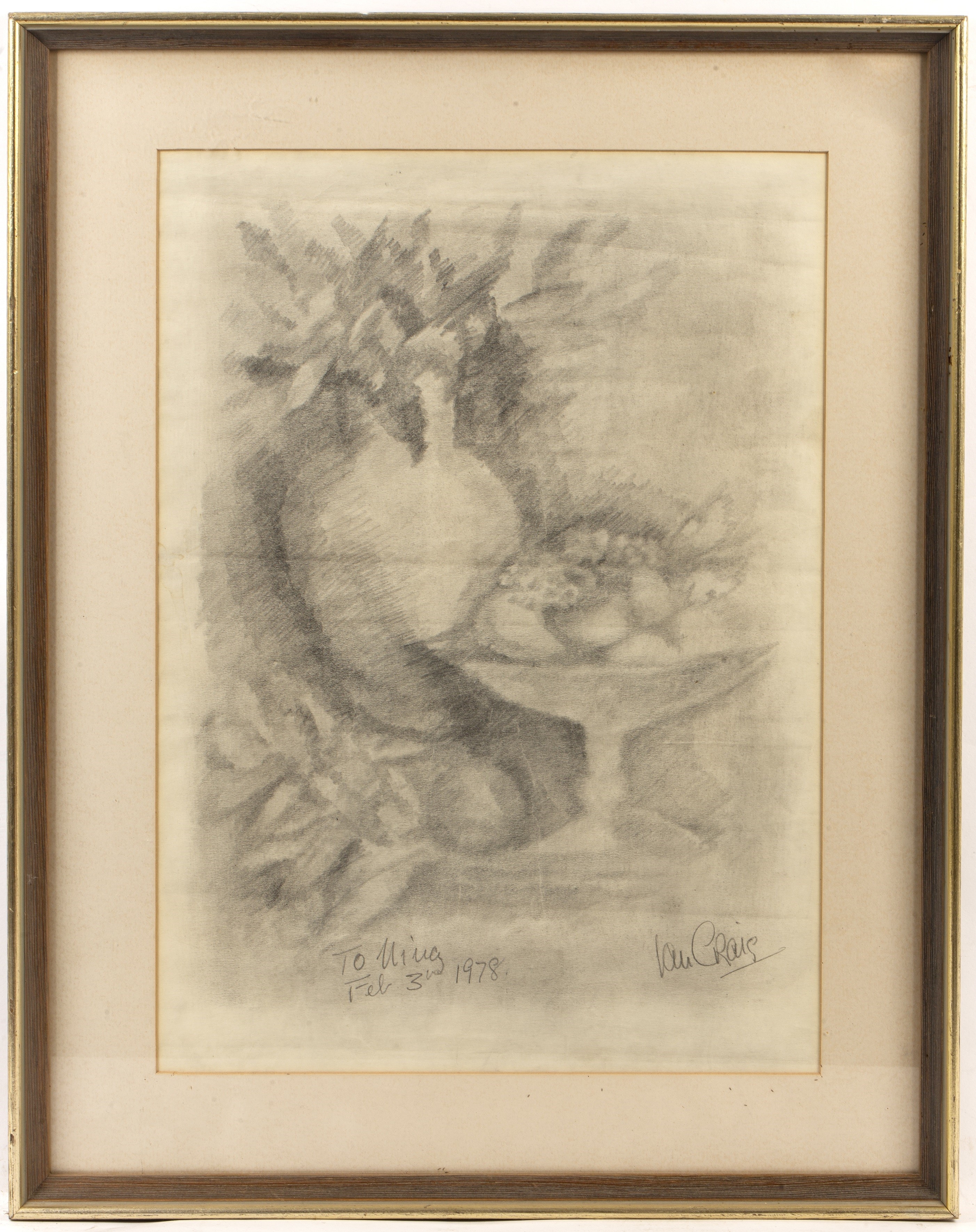 Ian Craig | Still life - a jug with comport of fruit (1978) | MutualArt