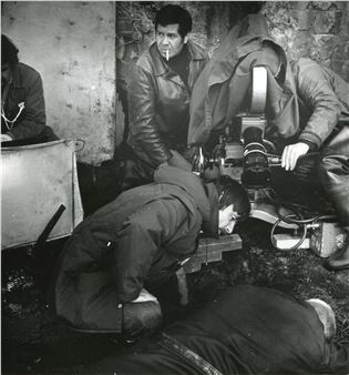 Andrei Tarkovsky and Alexander Knyazhinsky on the set of the film Stalker - Vladimir Murashko