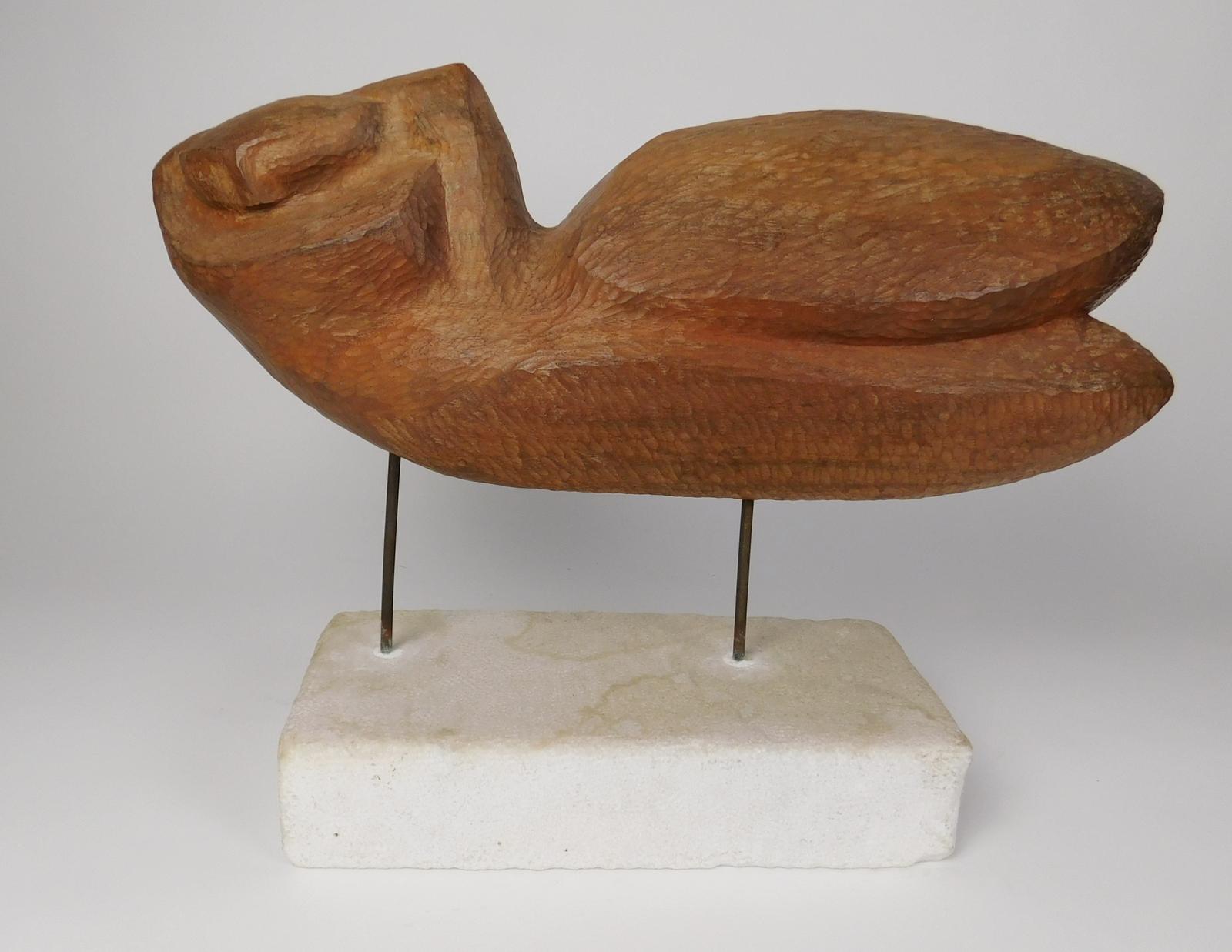 Artwork by Blanche Vanis, Reclining Female, Made of wood