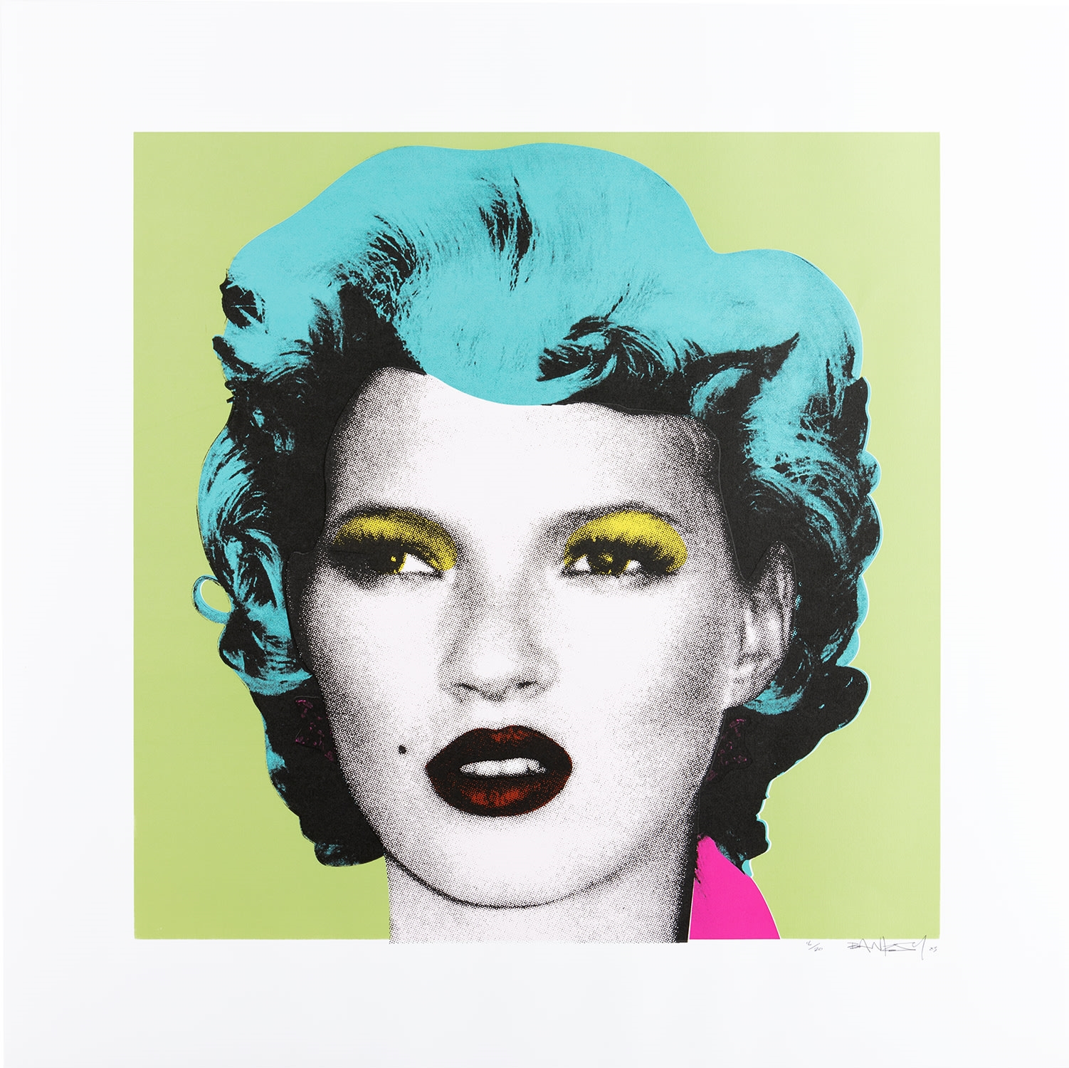 Banksy | Kate Moss: Green, Hair Turquoise Blue (2005) | MutualArt
