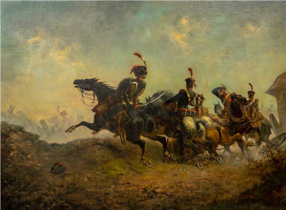 Emile Bujon | Scena di battaglia (1890) | MutualArt