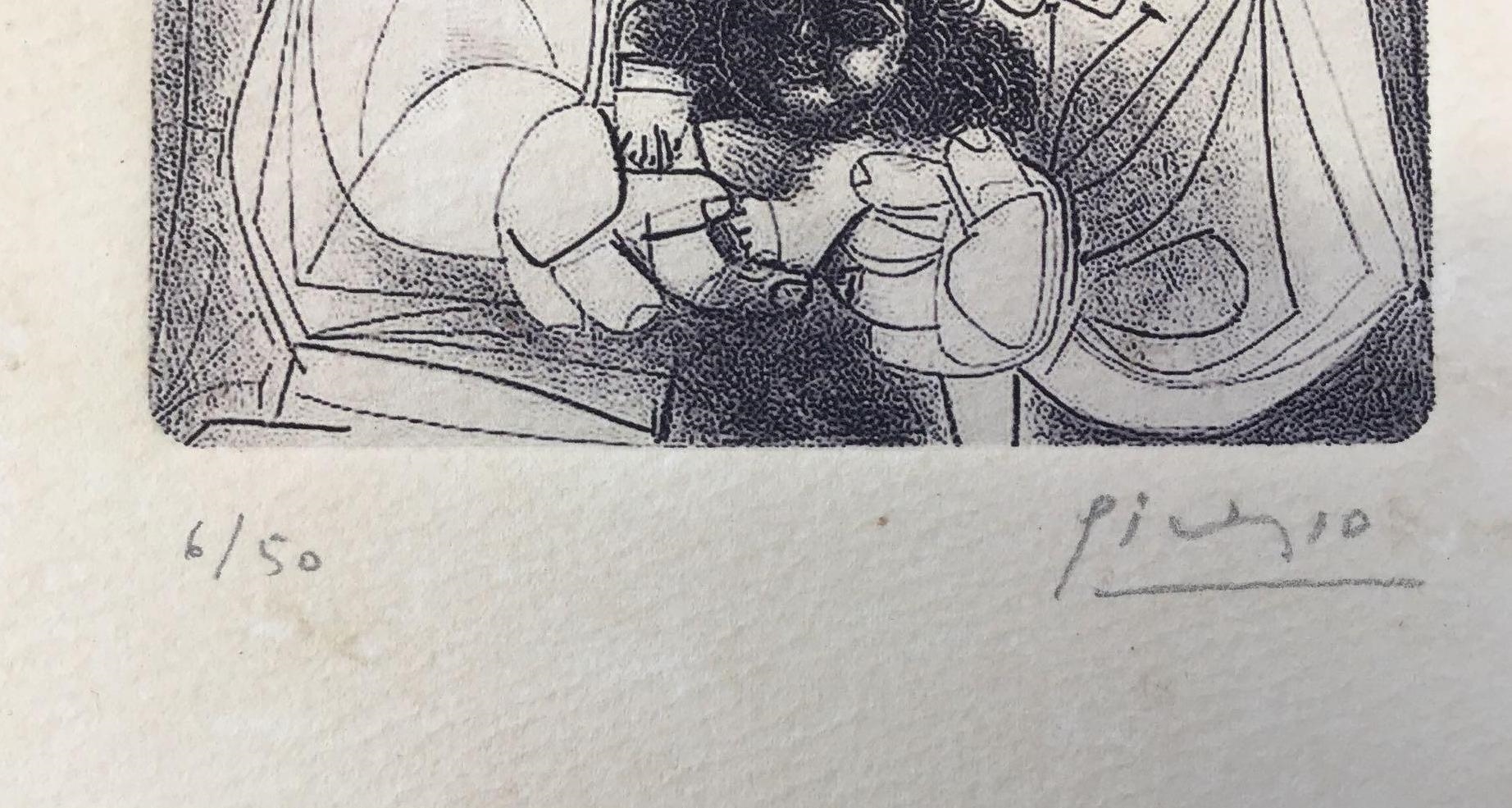 Pablo Picasso | Paloma and Her Doll on Black Background | MutualArt