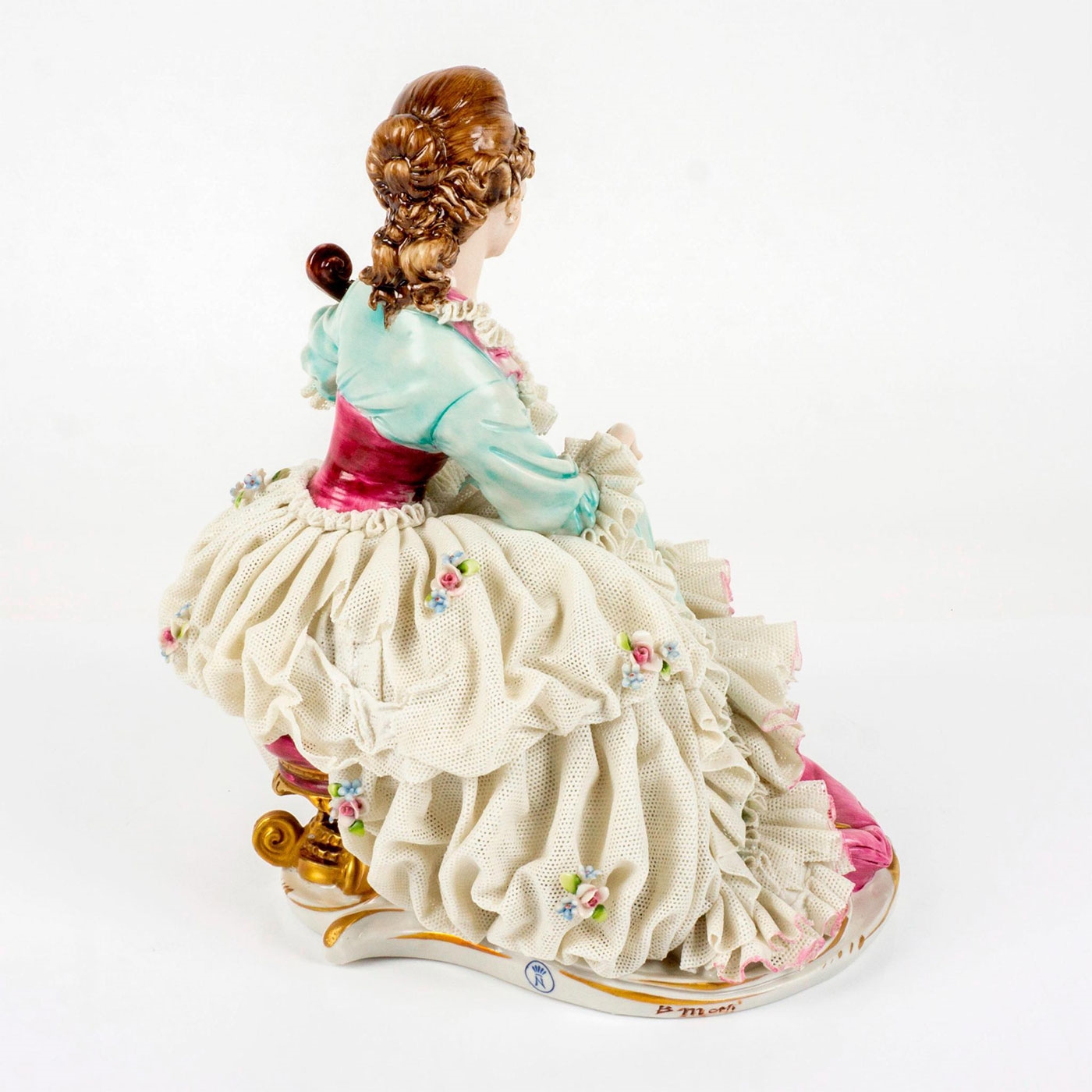 B. Merli Antique Capodimonte Porcelain figurine by B. Merli Musician