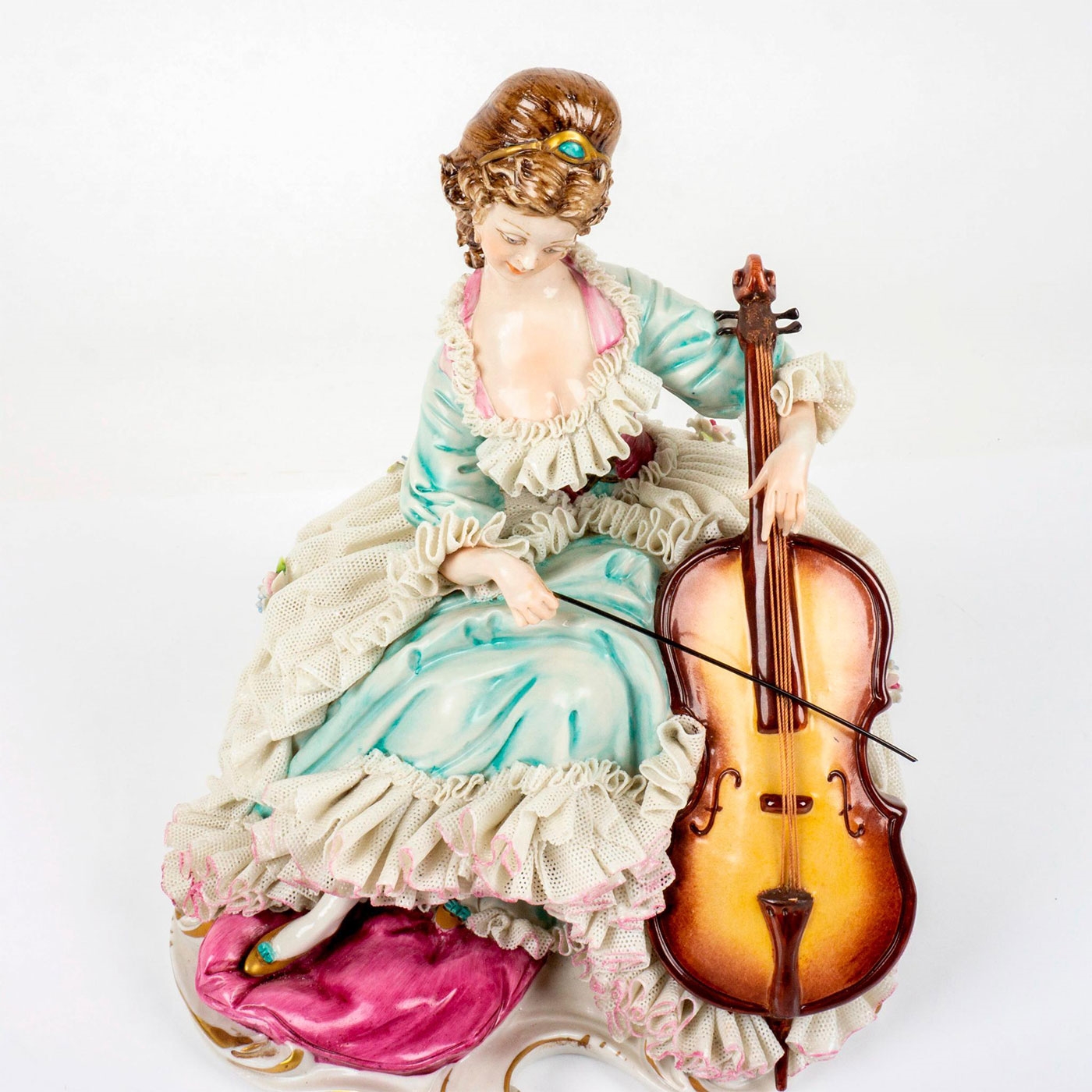 B. Merli Antique Capodimonte Porcelain figurine by B. Merli Musician
