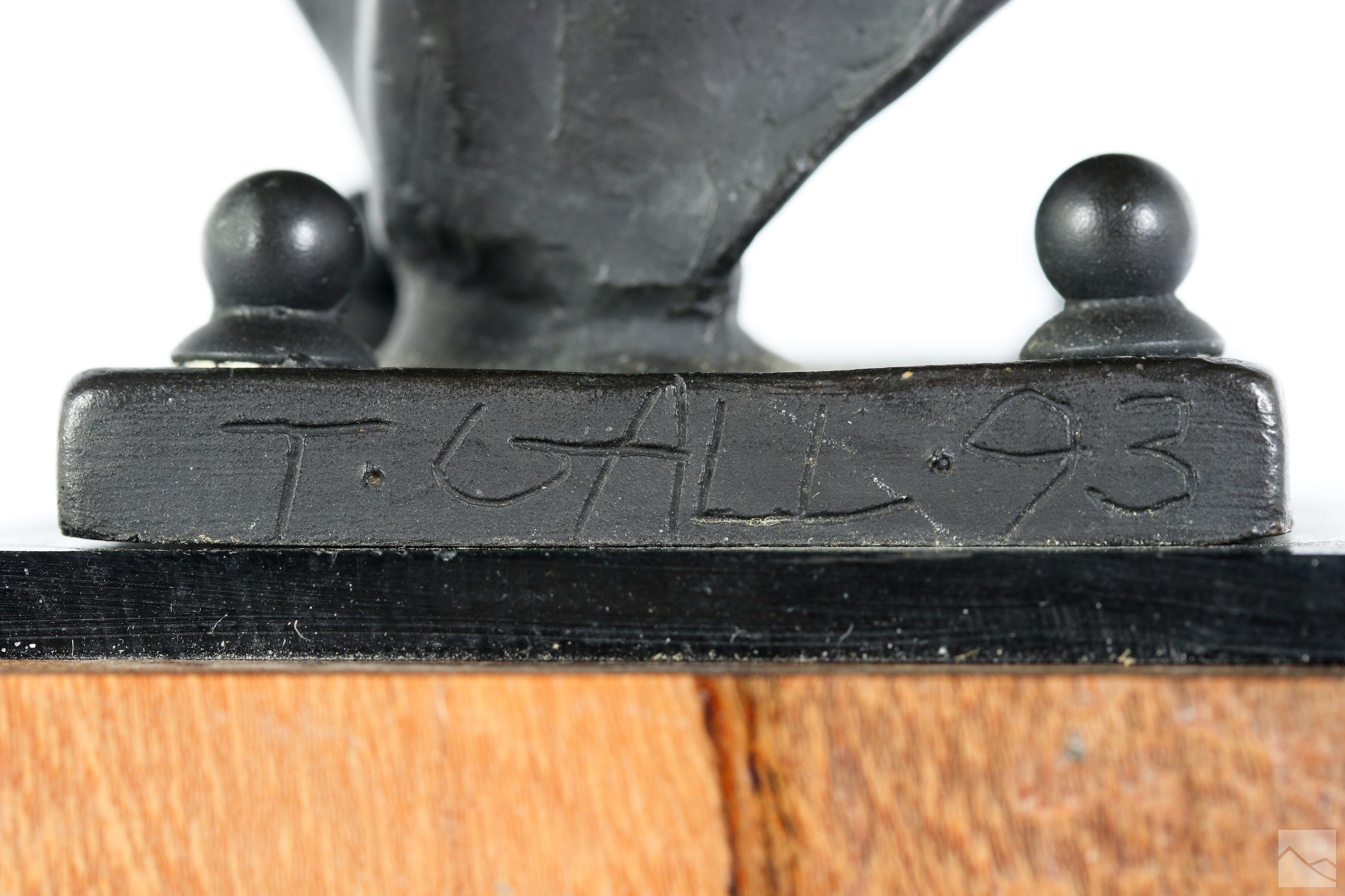 Artwork by Theodore Gall, Theodore Gall b.1941 Bronze Jester Bust Sculpture, Made of wooden base with metal