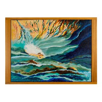 K. Mori Oil Painting on Canvas Modern Abstract - Kokyo Mori