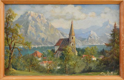 Andreas Roth | Iglesia en el lago (1916) | MutualArt