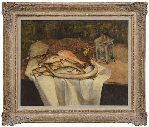 Naturaleza muerta con pescado by Mario Lisa