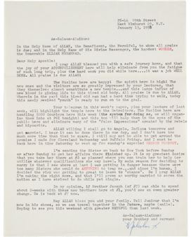 Malcolm X Typed Letter Signed to Elijah Muhammad Announcing His Marriage - H.E. Muhammad Ahmad Mohammad Al Murr Al Falasi 